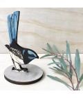 Bridget Farmer | Standing Bird Ornament | Superb Fairy Wren
